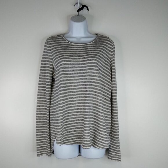 Theory Alania Long Sleeve Striped Top Sweater Size S - Picture 1 of 9
